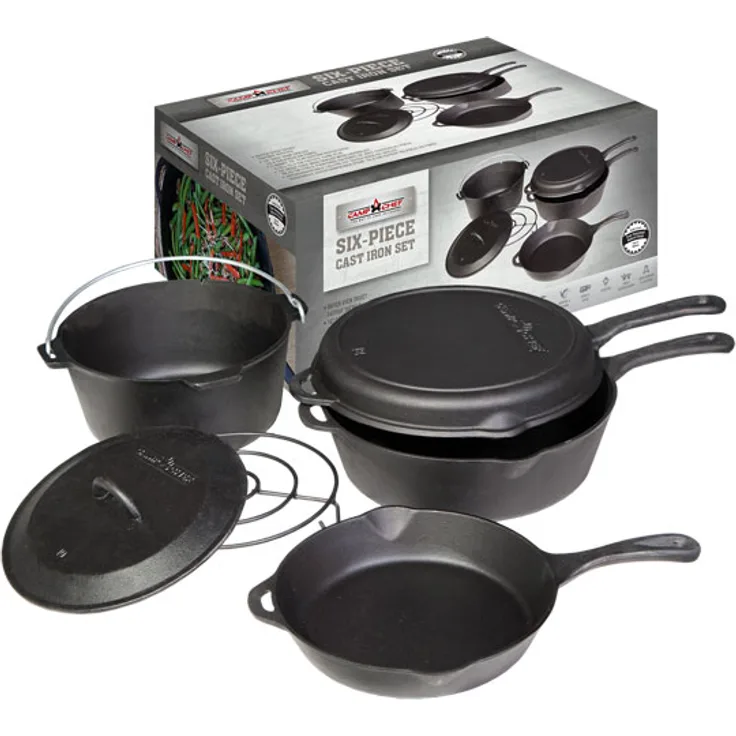 Camp Chef 6-teiliges Gusseisen-Set