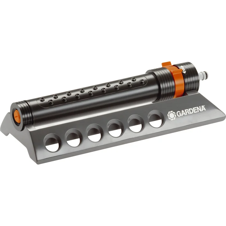 GARDENA Viereckregner Comfort Aquazoom 250-1: Rasensprenger zur Bewässerung kleinerer rechteckiger Flächen von 105 - 250 m², Reichweite 7-17 m, Sprengweite ma. 15 m, Schmutzsieb entnehmbar (1971-20) – Bild 1