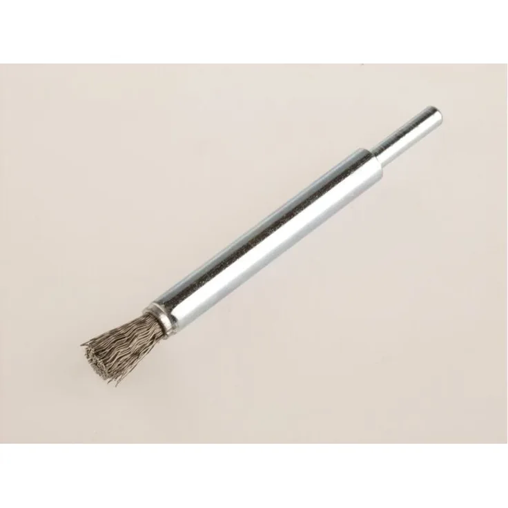 Lessmann 458361 Pinselbürsten mit 6 mm Schaft Drm 12 mm lang 120 mm Stahldraht rostfrei ROF gew. 0,30 mm hoch 20 mm