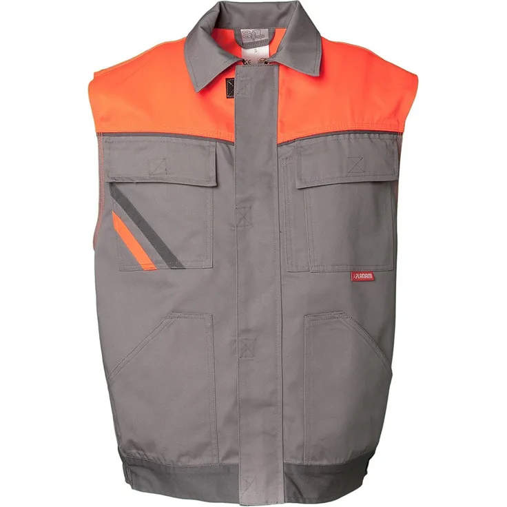 Visline Weste zink/orange/schiefer Größe 4XL
