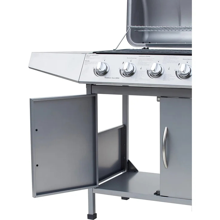 El Fuego Gasgrill, Dayton 6 Plus 1, silber, 53 x 127,5 x 97 cm, AY0460 – Bild 4