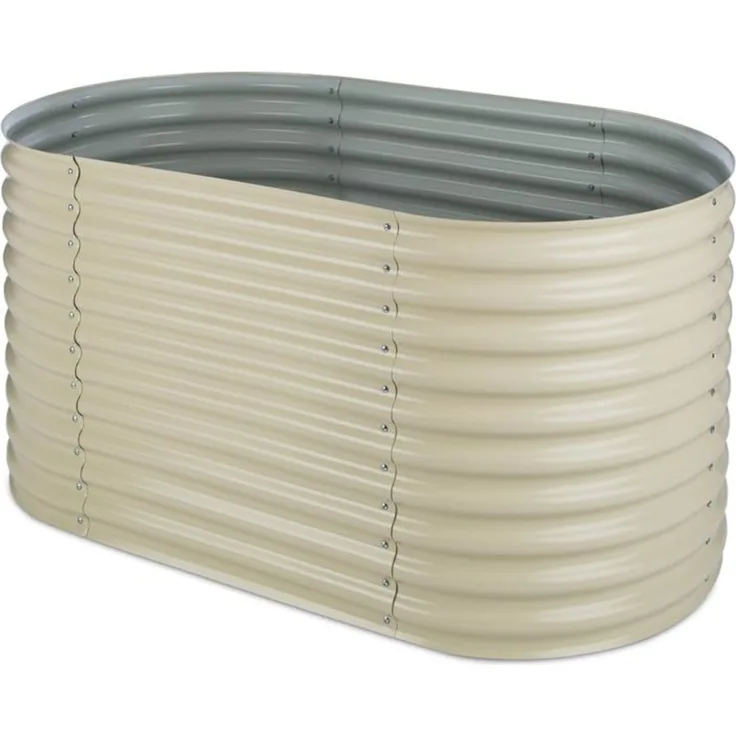 High Grow Hochbeet Gartenbeet 1,6m Zink-Alu-Beschichtung beige Beige