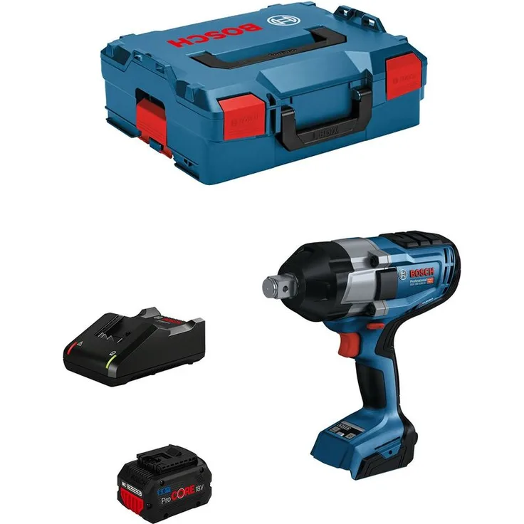 Bosch Professional Drehschlagschrauber BOSCH GDS 18V-1050 H (1 x 8,0 Ah ProCORE + GAL18V-40 + L-Boxx 136)