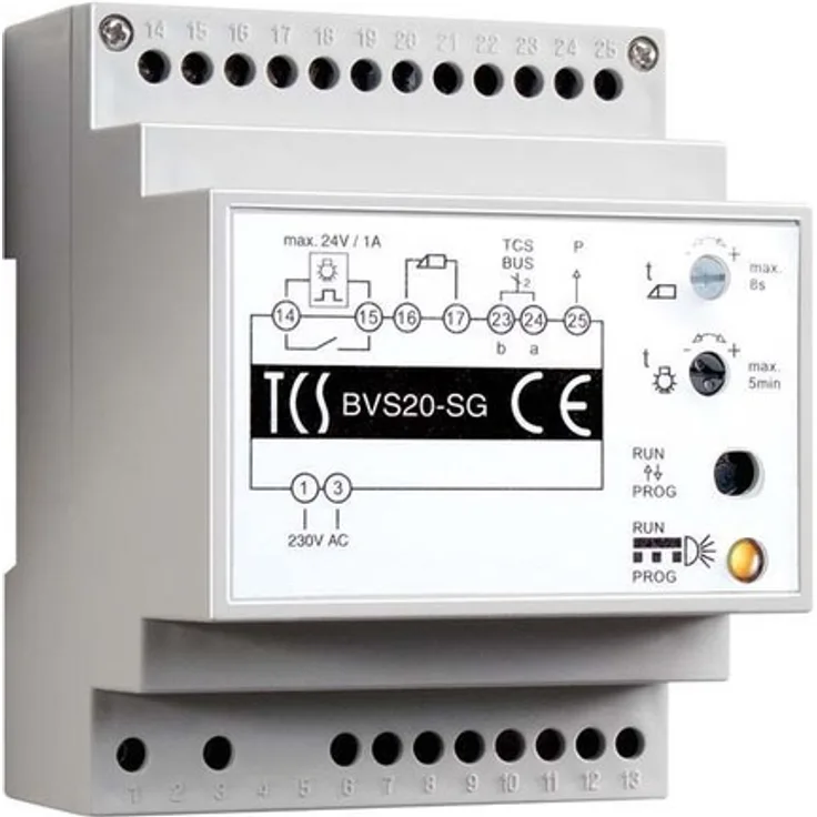 TCS bvs20-sg-System Stromanschluss Interkom-System-Zubehör  Zubehör Freisprechanlagen (System, Grau, Weiß, Kunststoff,, 72 mm, 70 mm)