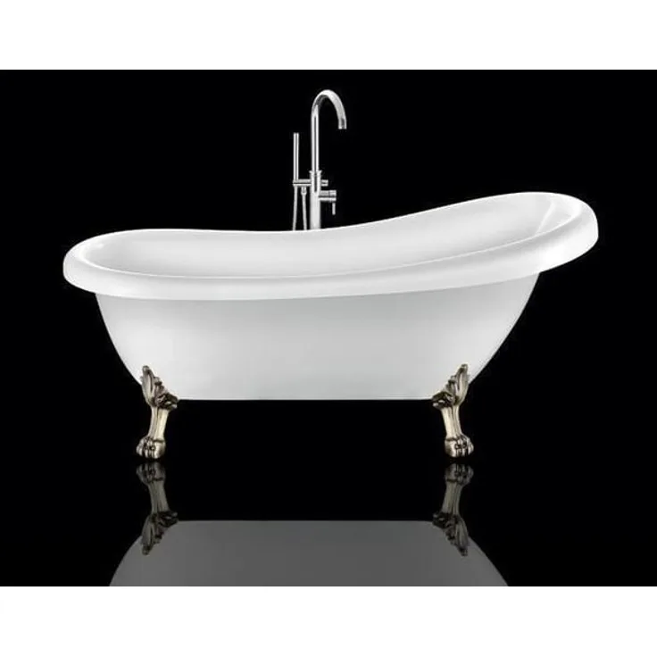 Rogier&mothes - Freistehende Badewanne mit Füßen RICHMOND Löwenfüße ALTBRONZE 155 cm