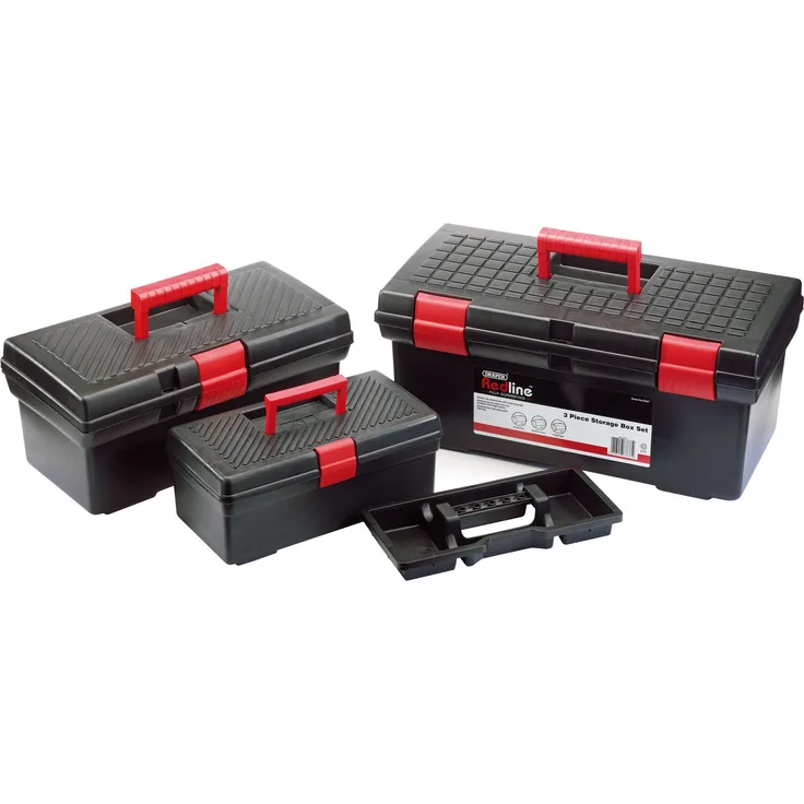 DRAPER Redline 67837 Aufbewahrungsbox Set (3-teilig)