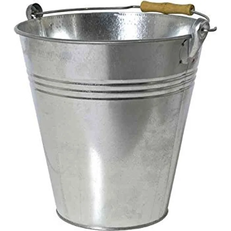 Siena Garden 395216 Eimer mit Holzgriff, 10l, verzinkt