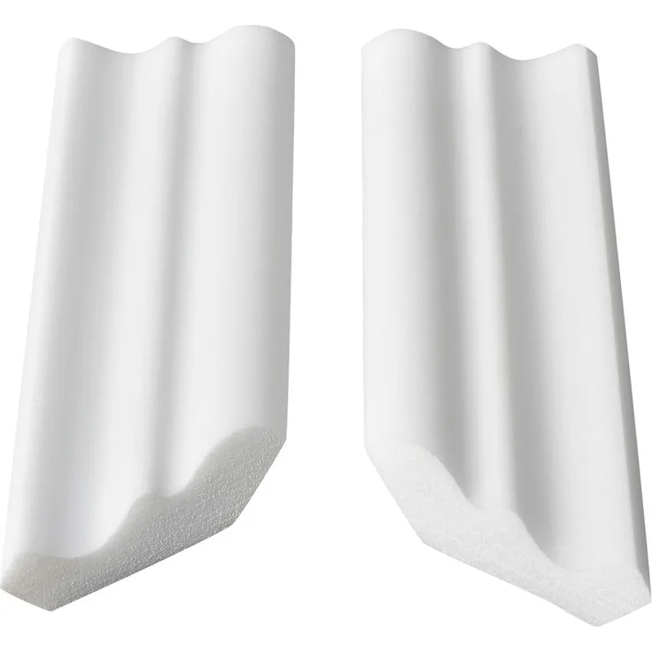 Decosa Zierprofil D50 (Silvana), weiss, 40 x 50 mm, Innenecke - 4 Ecken - 8 Leisten à ca. 20 cm Laenge