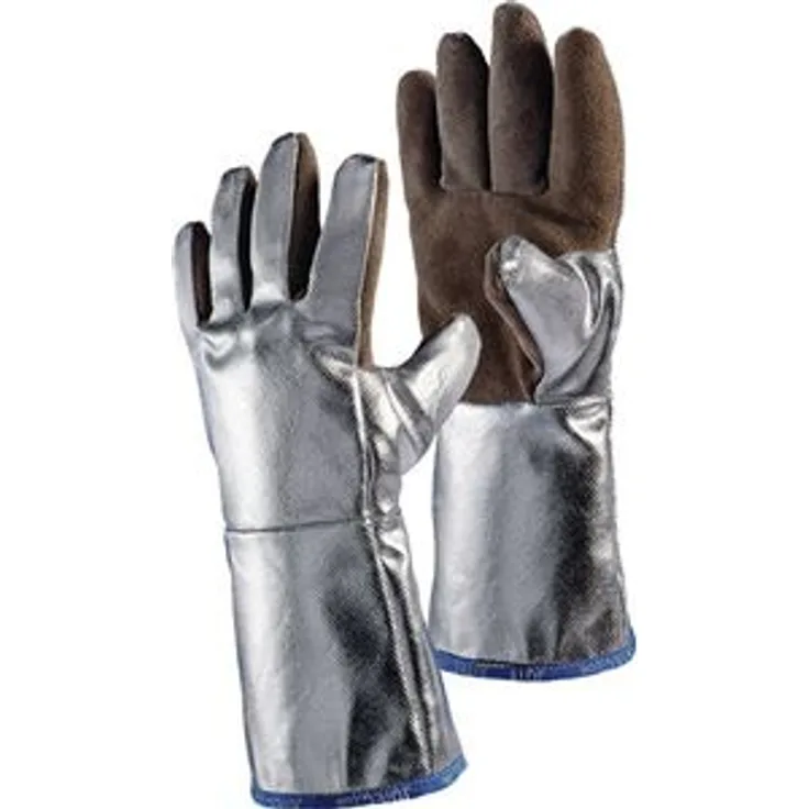JUTEC Hitzehandschuhe L.38cm Sebatan/Preox-Aramid-Alu 5Finger Kat.III max.1000 Grad C