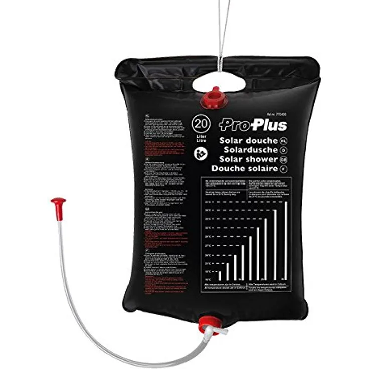 Pro Plus 770406 Solardusche Dusche, Schwarz, 20 Liter