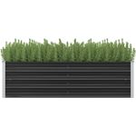 vidaXL Garten-Hochbeet Anthrazit 160 x 40 x 45 cm Verzinkter Stahl