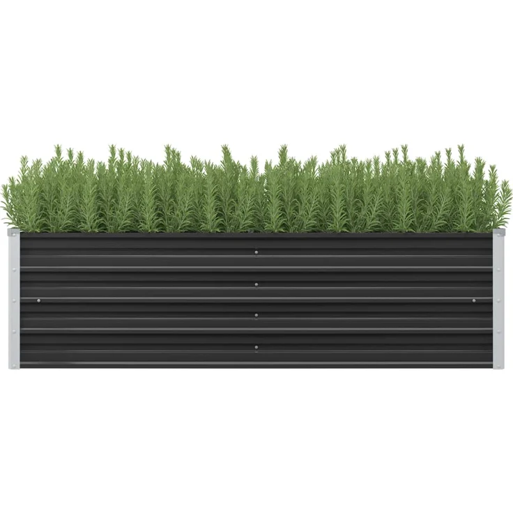 vidaXL Garten-Hochbeet Anthrazit 160 x 40 x 45 cm Verzinkter Stahl – Bild 1