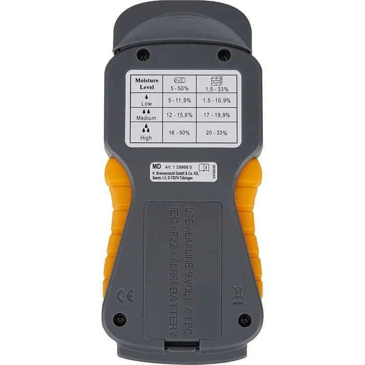 Brennenstuhl Feuchtigkeits-Detector MD (Feuchtigkeitsmessgerät-Holzfeuchtigkeitsmesser Holzfeuchtemessgerät Materialfreuchtemessgerät mit LCD-Display Maßeinheit Prozent – Bild 4