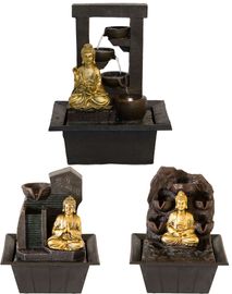Zimmerbrunnen BUDDHA mit LED-Beleuchtung Dhyana