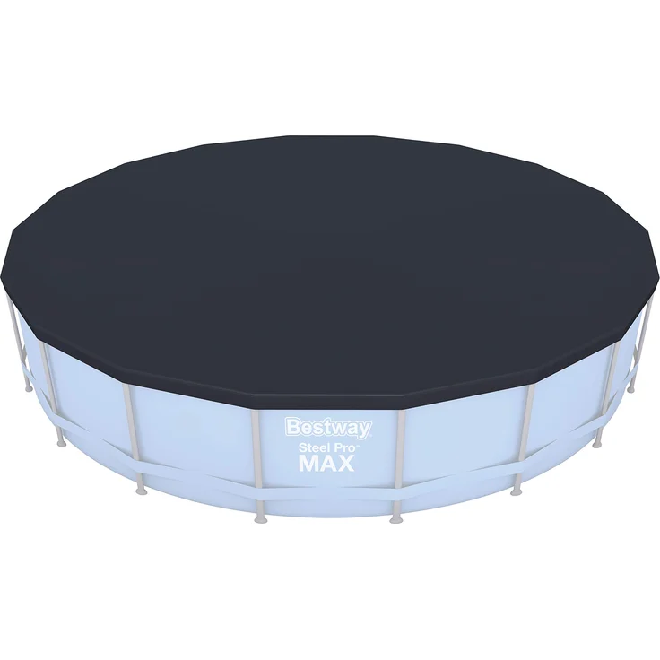 Bestway Flowclear PVC-Abdeckplane D:555 cm, grau, für Steel Pro MAX Pool und Power Steel Pool D: 549 cm – Bild 1