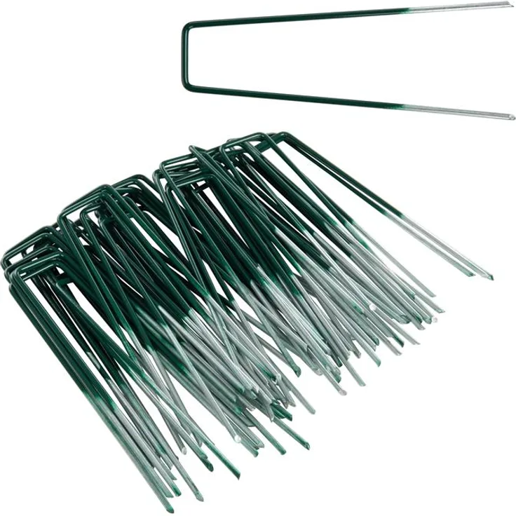 Heringe Erdanker Bodenanker 100 Stück 150x30 mm Erdnagel verzinkt & beschichtet