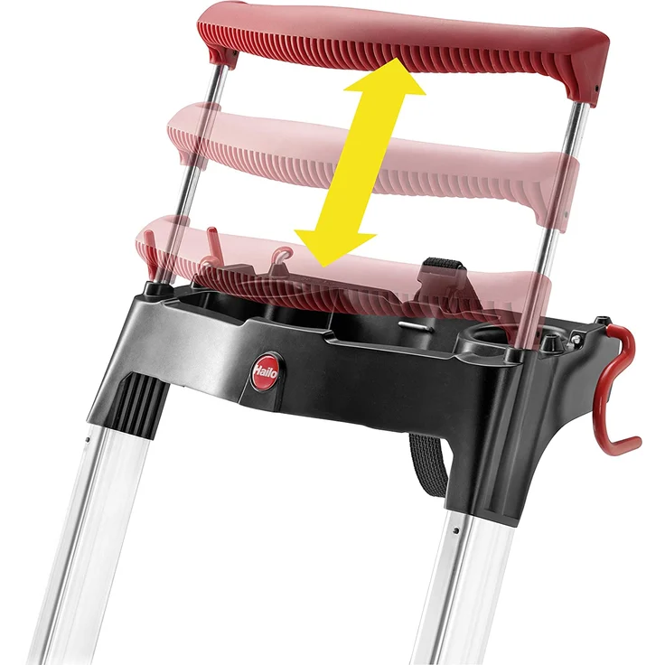 Hailo L100 TopLine, Alu-Sicherheits-Stehleiter, 5 Stufen – Bild 3
