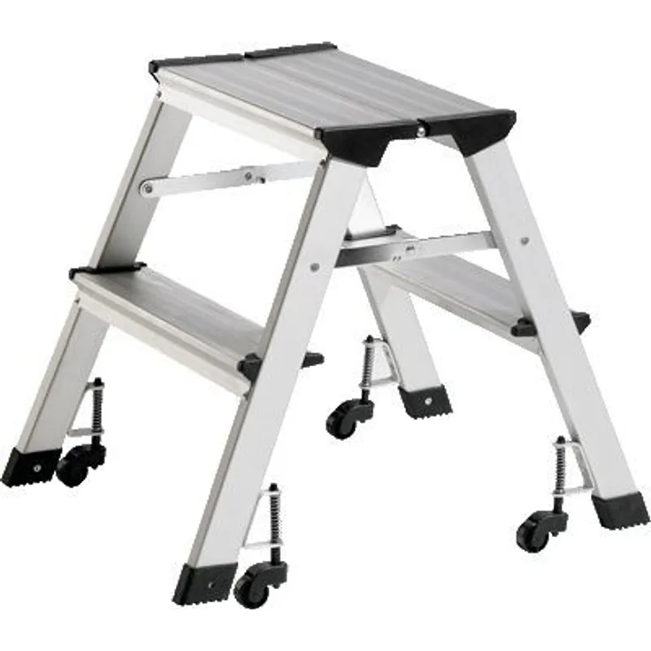 Alco-Albert 898 Trittleiter, 2-stufig, 45 cm, Aluminium