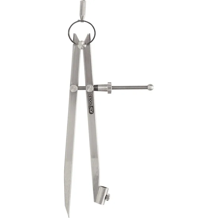 KS Tools 300.0411 Präzisions-Feder-Spitzzirkel mit Bleistifthalter