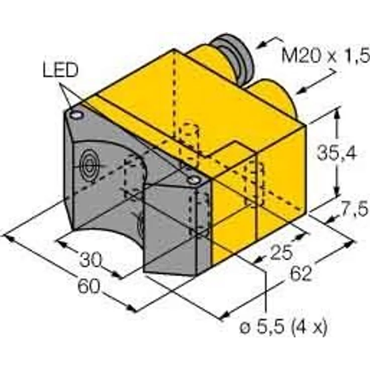 TURCK Sensor induktiv Ni4-DSU35TC-2Y1X2