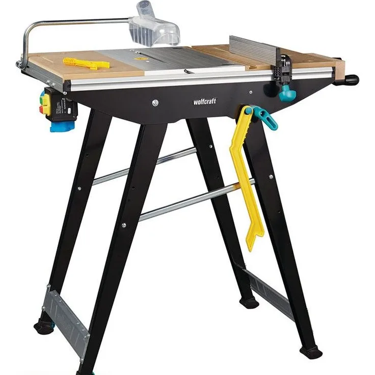 wolfcraft MASTER Cut 1500 Werk- und Maschinentisch 6906000 inkl. Zubehör - Kompatibel mit Handkreissägen, Oberfräsen, Stichsägen - Ideal für Heim- und Handwerker