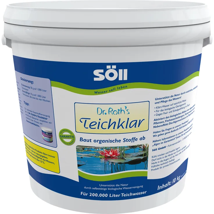 Söll klarer Teich 10 Kg Dr. Roth's TeichKlar für 200 Qbm Teiche