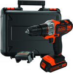 Black+Decker Multievo Akku-Multifunktionswerkzeug Starter-Set (18V, Bohrschrauberkopf, LED-Leuchte, Softgriff und gummierte Flächen, Akku, Ladegerät, Koffer) MT218K