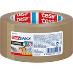 tesa 58645 tesapack Extreme, Premium-Paketband, besonders klebstark und reißfest, ideal zum Verpacken und Bündeln schwerer Pakete und Objekte, Braun, 50 m