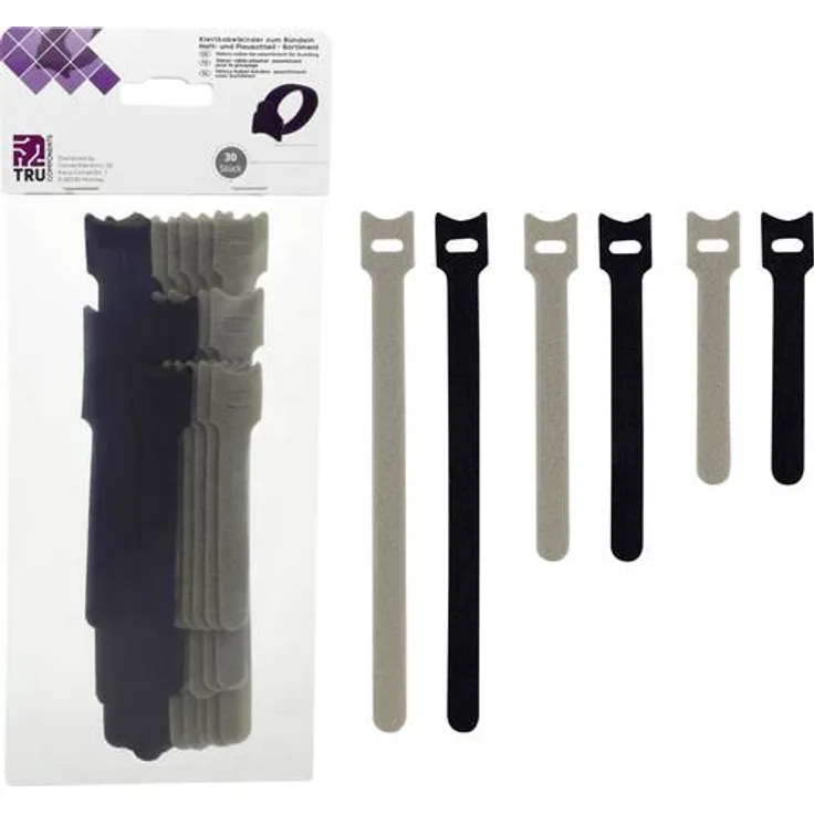 TRU COMPONENTS 30S014 Klettbinder Sortiment 30St.
