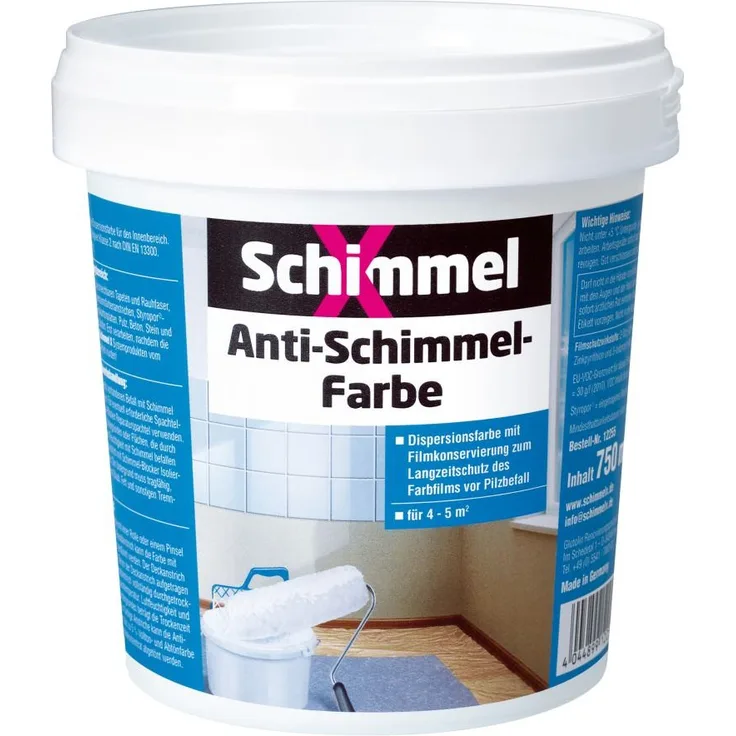 Schimmel X Anti-Schimmel-Farbe 750 ml, weiß