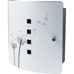 BURG-WÄCHTER 38950 6204-10 Ni Pusteblume Motivschlüsselbox, Schwarz-Edelstahl