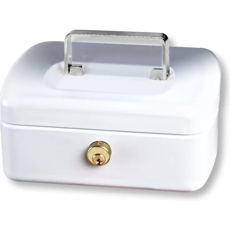 BURG-WÄCHTER Geldkassette mit Hartgeldeinsatz, Messingstift-Zylinder, Office 2167 W