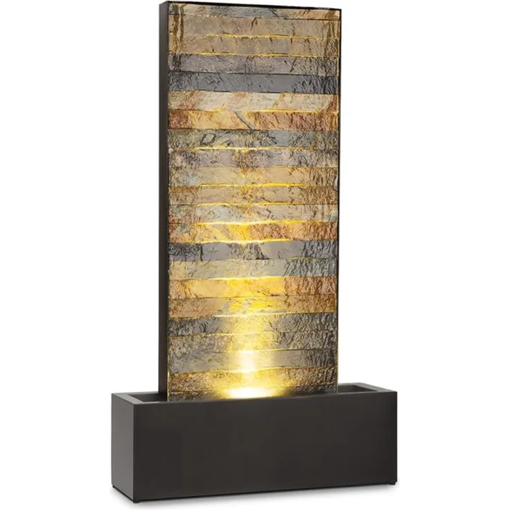 Raincastle Gartenbrunnen 12 LEDs Pumpe mit 8W IPX8 Loopflow Concept Indoor & Outdoor