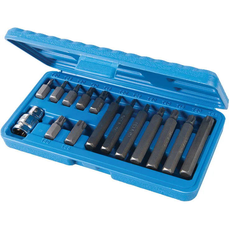 Silverline 706839 TRX-Schraubendrehereinsätze und Steckschlüssel, Satz 15-TLG Stück