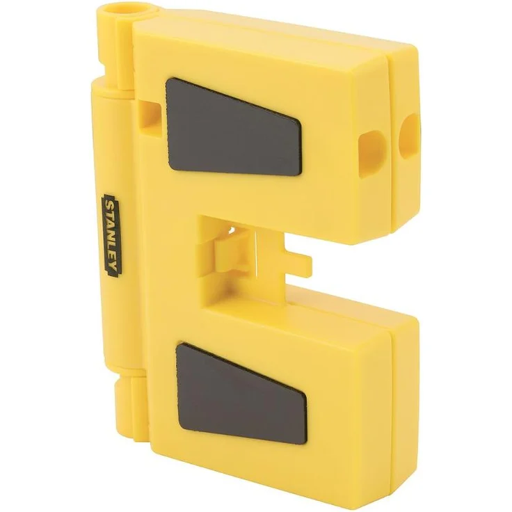 Stanley Pfosten-Wasserwaage (mit intergrierten Magneten, 3 Röhrenlibellen, zusammenfaltbar, 10 x 14 cm) 0-47-720