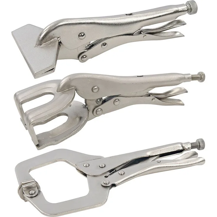Silverline 245017 Schweißer-Gripzangen, 3-tlg. Satz 3-tlg.