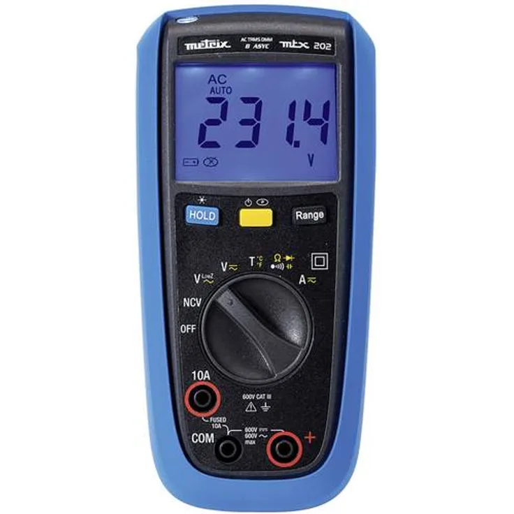 Metrix MTX 202 Hand-Multimeter digital Spritzwassergeschützt (IP54) CAT III 600V Anzeige (Counts): 4000