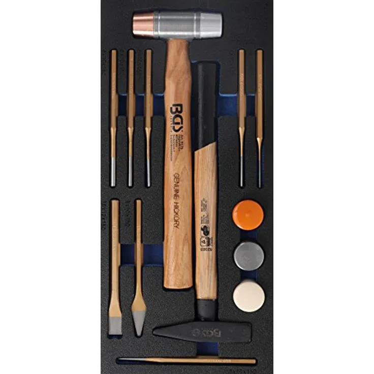 BGS 4129 | Werkstattwageneinlage 1-3: Hammer- und Meißel-Satz | 14-tlg.