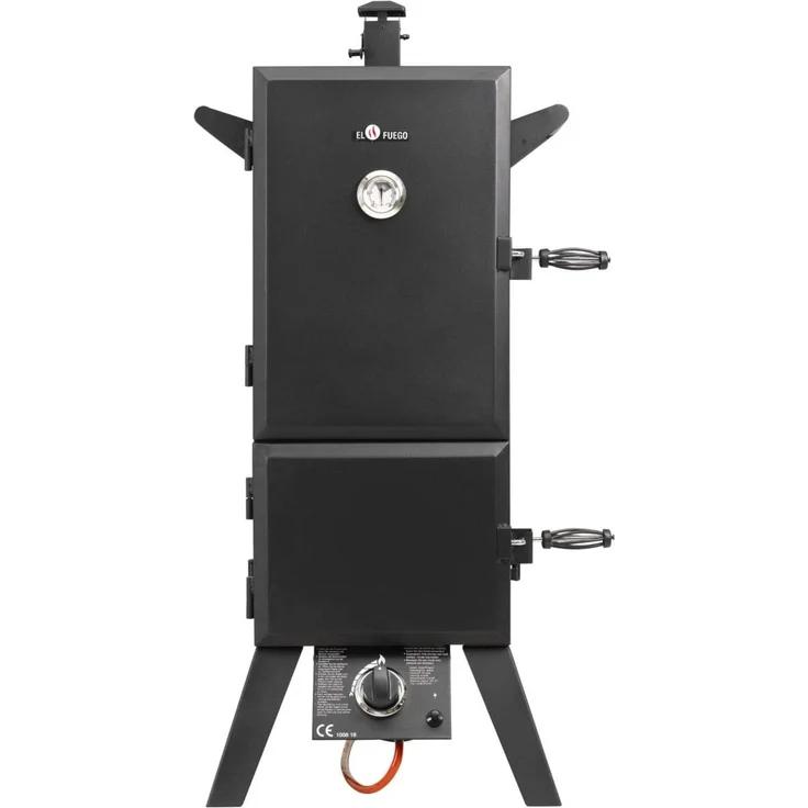 El Fuego Gasgrill/Smoker Räucherofen Standgrill Portland XL Grillfläche 4x 35x34cm mit Thermometer – Bild 2