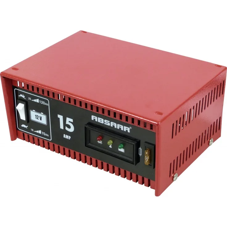 Ladegerät 12 Volt 18-120 Ah 15 Ampere rot