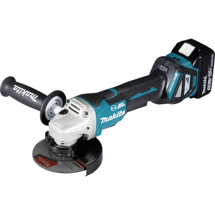 Makita 18V Akku-Winkelschleifer DGA517RTJ, 2x Akku 5,0 Ah