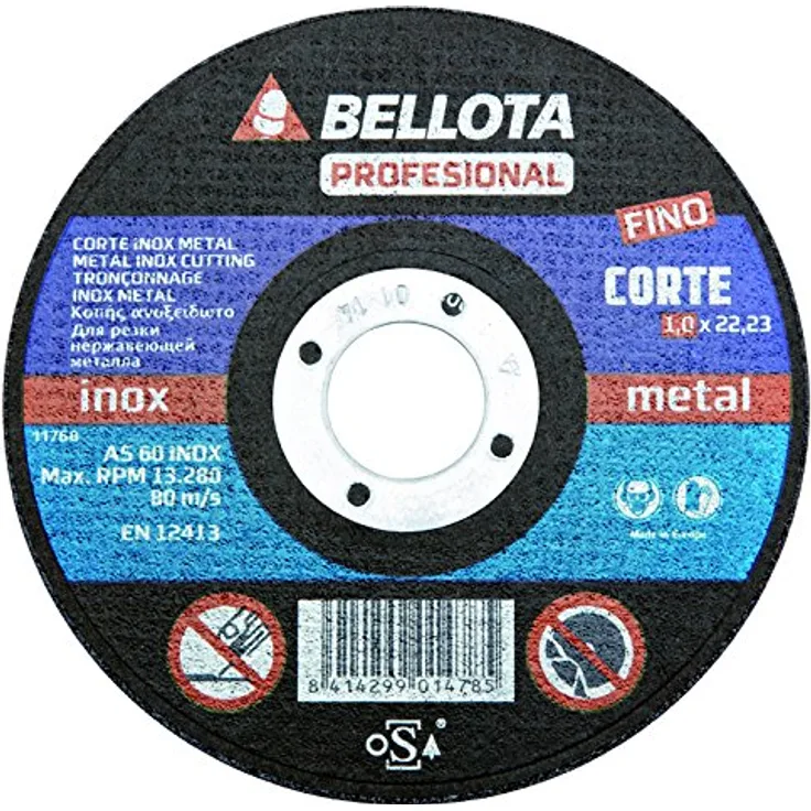 Bellota Profesional Schleifscheibe, fein, für Edelstahl und Metall, 125 mm