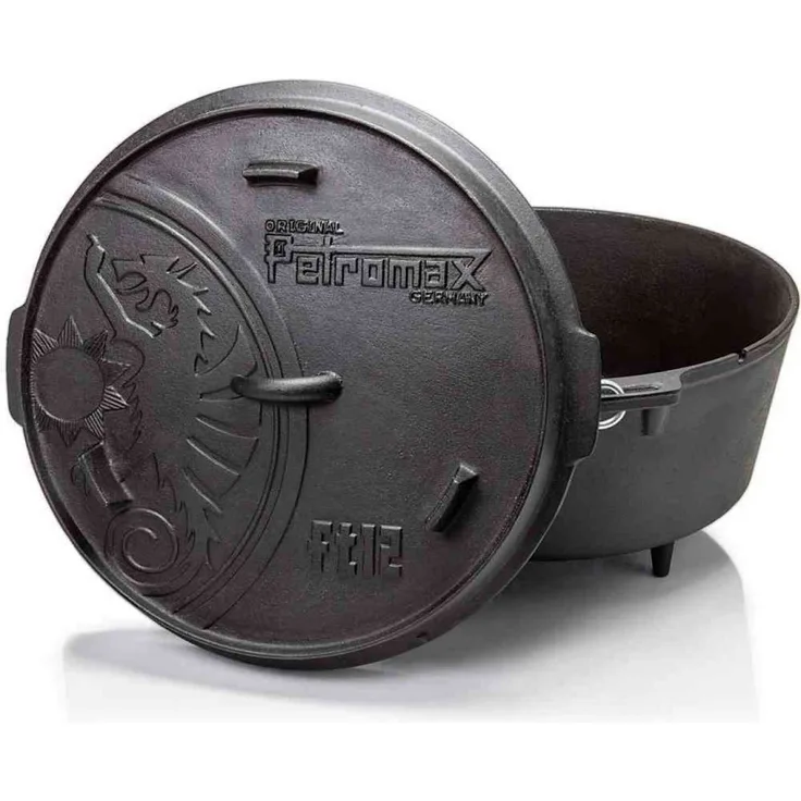 Petromax Feuertopf ft12 mit Füßen 11,5 Liter Gusseisen 42x24x39 cm Dutch Oven