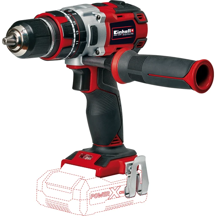 Einhell Akkuschrauber TE-CD 18 Li-i Brushless Solo Power X-Change PXC (mit Schlagfunktion, Li-Ion, 18 V, 2 Gang, 60 Nm, LED Licht, ohne Akku und Ladegerät) – Bild 1