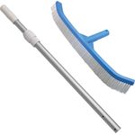 MEDIPOOL Set Pool-Reinigungs-Bürste 45 cm & Teleskopstange - Medipool