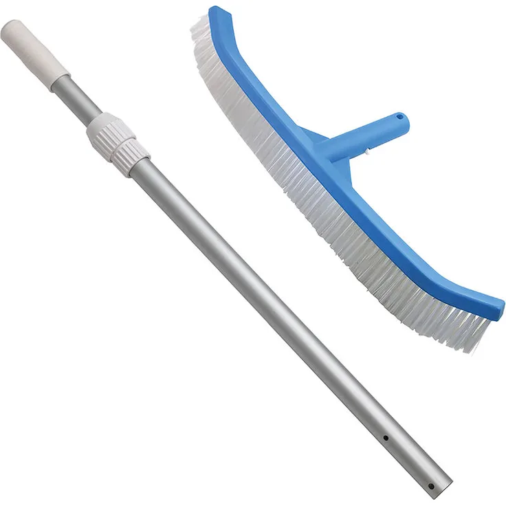 MEDIPOOL Set Pool-Reinigungs-Bürste 45 cm & Teleskopstange - Medipool