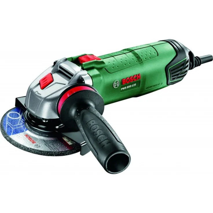 Bosch Winkelschleifer PWS 850-125 850 W 850 W, inklusive Diamanttrenn- und Schruppscheibe 125 mm Netz