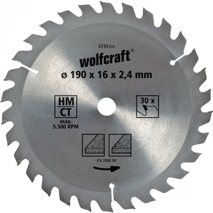 Wolfcraft 6735000 Kreissägeblatt, silber