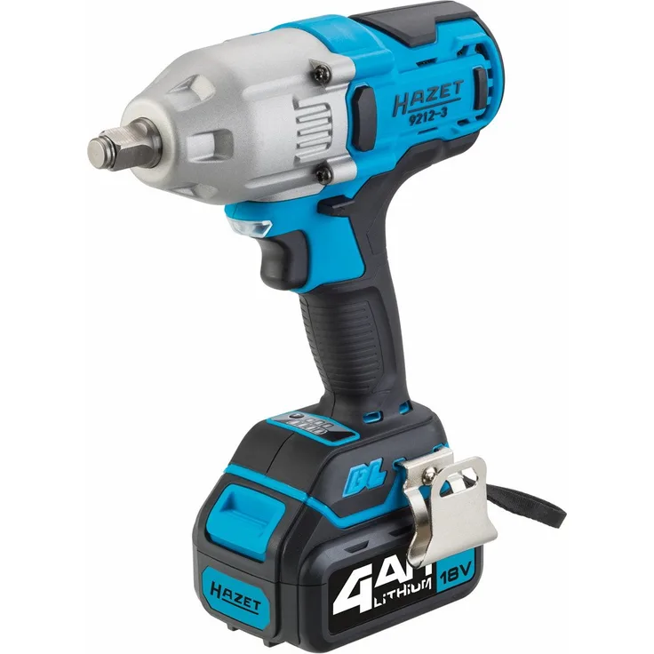 Hazet Akku-Schlagschrauber (BLDC, hocheffizient, Vierkant 12,5 mm (1-2 Zoll), drei wählbare Leistungsstufen für Drehmomentanzug) 9212-3