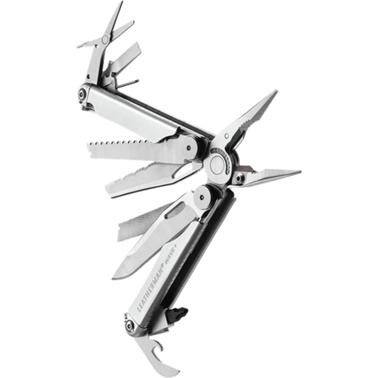 Leatherman 832524 Multitool WAVE PLUS, Silber, Edelstahl, mit 18 Funktionen – Bild 2